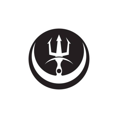 Trident Logo Şablonu vektör çizimi tasarımı