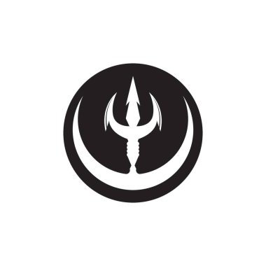Trident Logo Şablonu vektör çizimi tasarımı