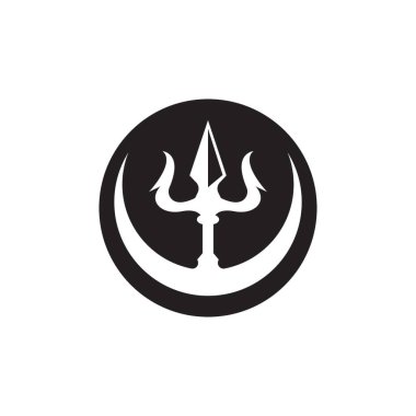 Trident Logo Şablonu vektör çizimi tasarımı