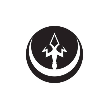 Trident Logo Şablonu vektör çizimi tasarımı
