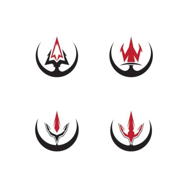 Trident Logo Şablonu vektör çizimi tasarımı