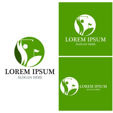 Golf simgesi ve sembol vektör şablonu