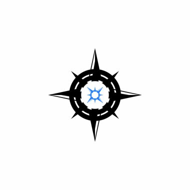 Pusula simgesi ve sembol vektör şablonu