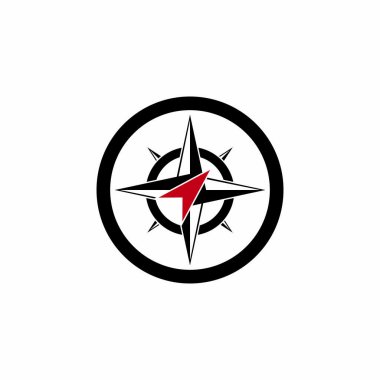 Pusula simgesi ve sembol vektör şablonu