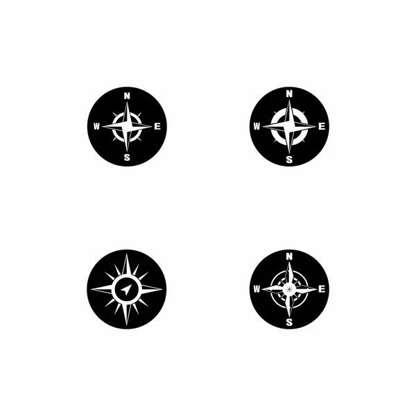 Шаблон Значка Компаса Символа — стоковый вектор