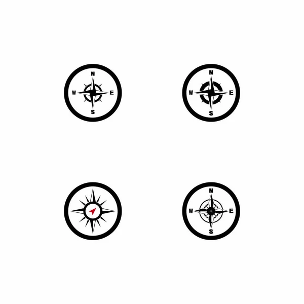 Icône Boussole Modèle Vectoriel Symbole — Image vectorielle