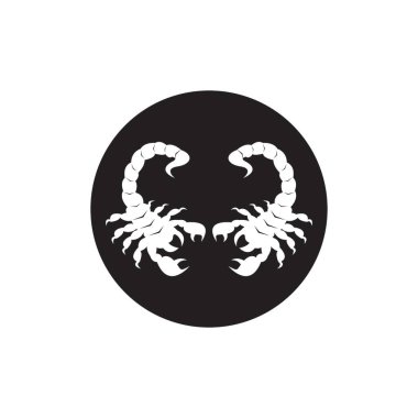 Scorpio Simgesi ve sembol vektör şablonu