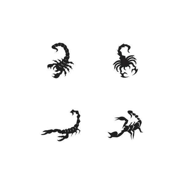 Scorpione Icona Simbolo Modello Vettoriale — Vettoriale Stock