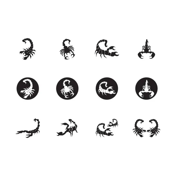 Икона Скорпиона Векторный Шаблон Символа — стоковый вектор