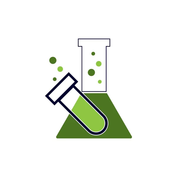 Chemistry Logo Vector Template Illustration — Stock Vector