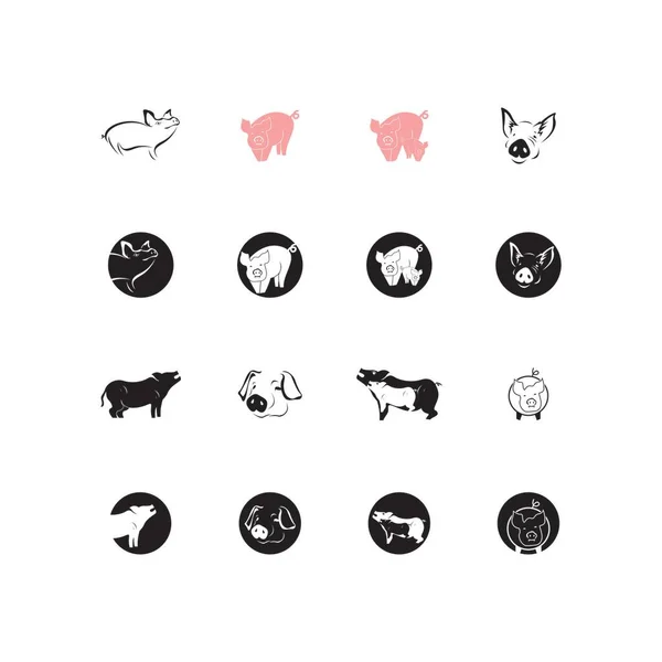 Icône Porc Illustration Vectorielle Symbole — Image vectorielle