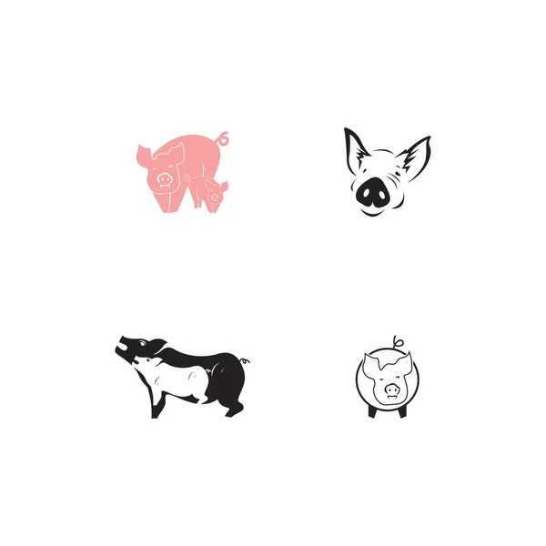 Ícone Porco Ilustração Vetor Símbolo —  Vetores de Stock