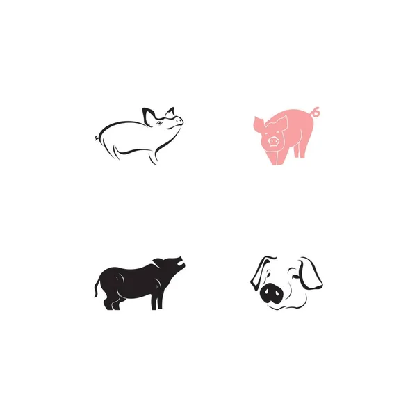 猪图标及符号向量图解 — 图库矢量图片
