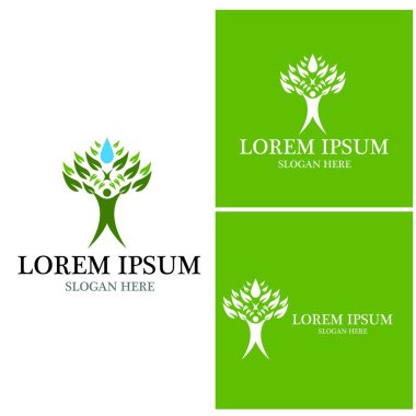 Sağlık insanları yaşam logo vektör şablonu