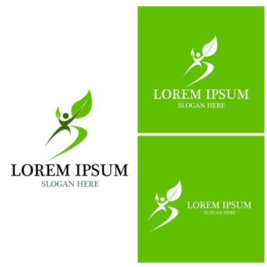 Sağlık insanları yaşam logo vektör şablonu