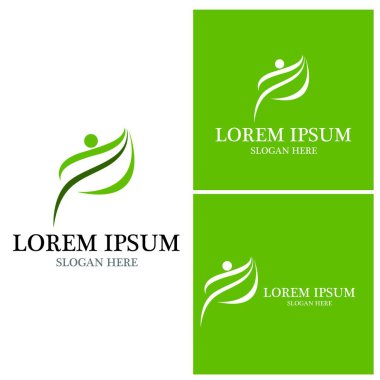Sağlık insanları yaşam logo vektör şablonu