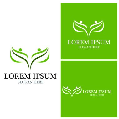 Sağlık insanları yaşam logo vektör şablonu