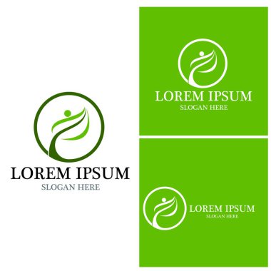 Sağlık insanları yaşam logo vektör şablonu