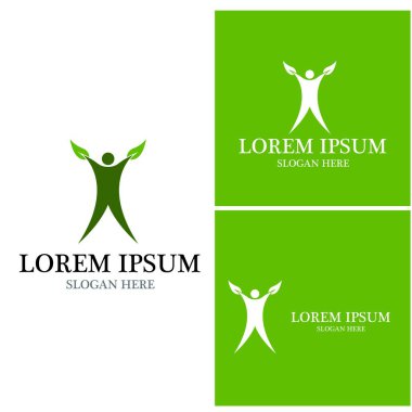 Sağlık insanları yaşam logo vektör şablonu