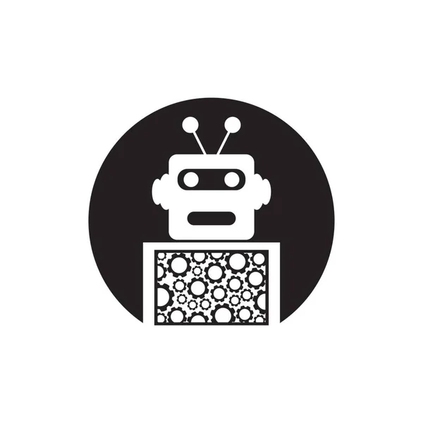 Robot Icono Vector Ilustración Diseño — Vector de stock
