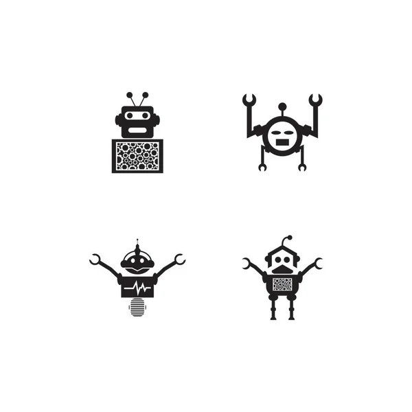 Roboter Icon Vektor Illustration Design — Stockvektor
