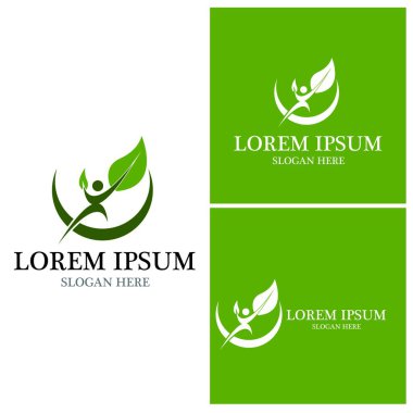 Sağlık insanları yaşam logo vektör şablonu