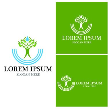 Sağlık insanları yaşam logo vektör şablonu