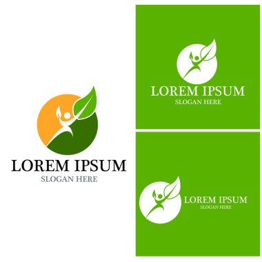 Sağlık insanları yaşam logo vektör şablonu