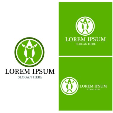 Sağlık insanları yaşam logo vektör şablonu