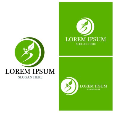 Sağlık insanları yaşam logo vektör şablonu