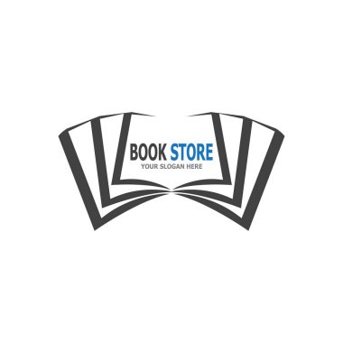 Kitap simgesi ve sembol vektör şablonu