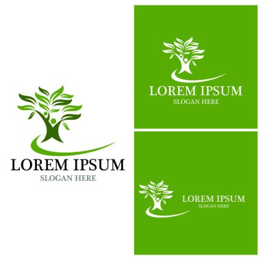 Sağlık insanları yaşam logo vektör şablonu