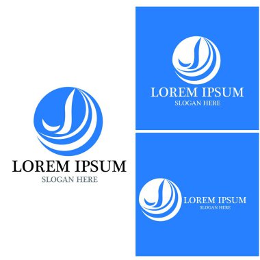 J Harfi Simgesi ve Sembol Vektör Şablonu