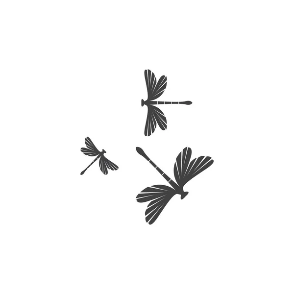 Dragonfly Illustrazione Icona Modello Vettoriale — Vettoriale Stock