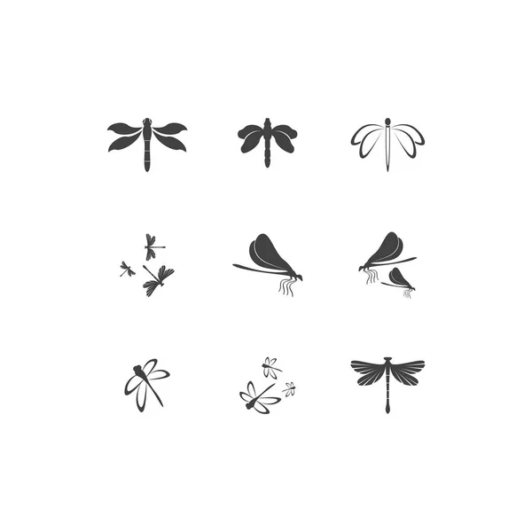 Dragonfly Illustrazione Icona Modello Vettoriale — Vettoriale Stock