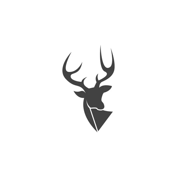 Modèle Logo Cerf Illustration Vectorielle Icône Design — Image vectorielle