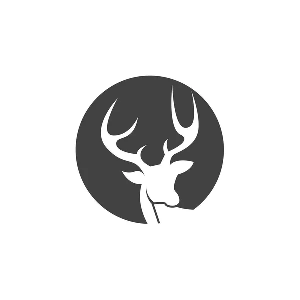 Modelo Logotipo Veado Ícone Vetor Ilustração Design —  Vetores de Stock