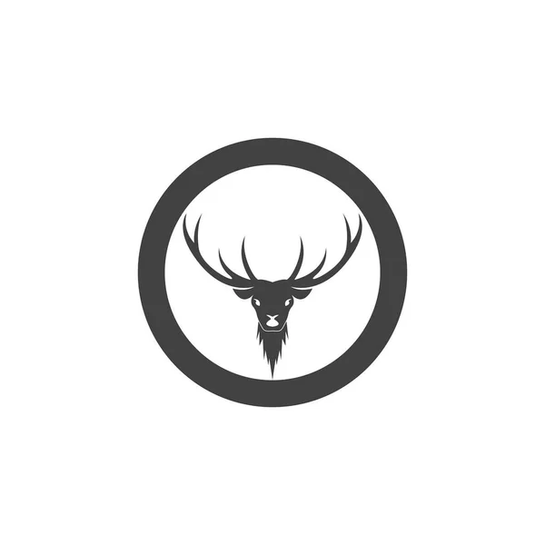 Modelo Logotipo Veado Ícone Vetor Ilustração Design —  Vetores de Stock
