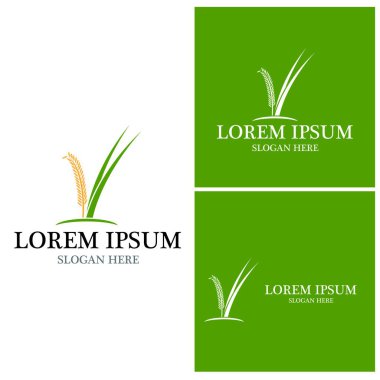 Tarım simgesi ve sembol vektör şablonu