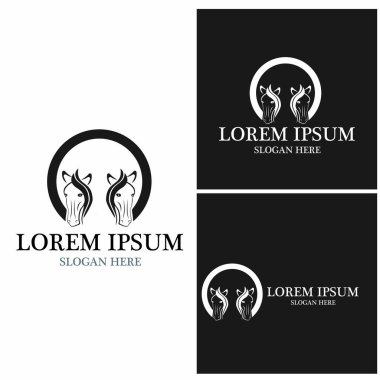 At Logosu Şablonu Vektör resimleme tasarımı