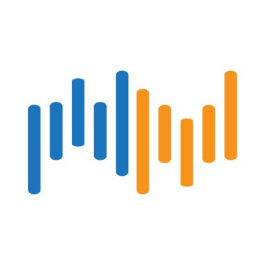 Ses dalgaları vektör çizim şablonu