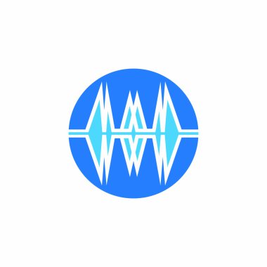 Ses dalgaları vektör çizim şablonu