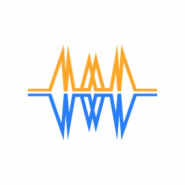 Ses dalgaları vektör çizim şablonu