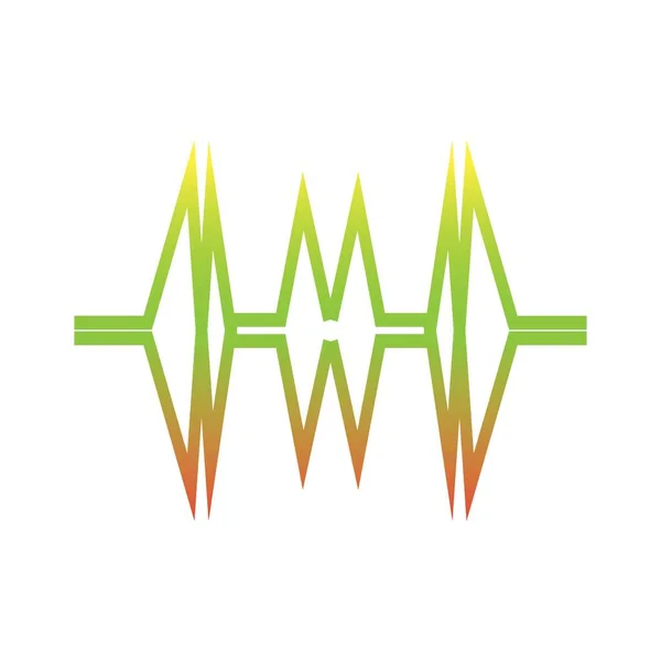 Ses Dalgaları Vektör Çizim Şablonu — Stok Vektör