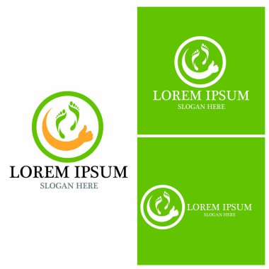 foot Logo Şablonu vektör illüstrasyon tasarımı