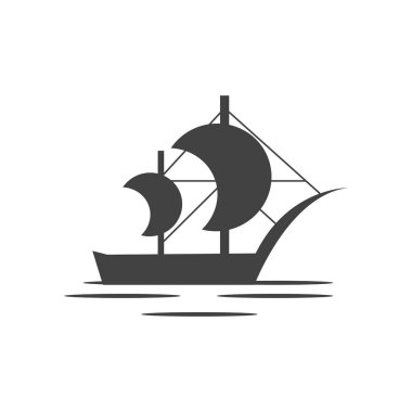 Yat simgesi ve sembol logo vektör şablonu