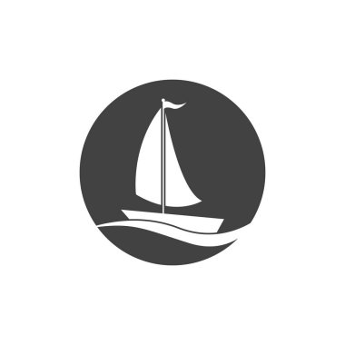 Yat simgesi ve sembol logo vektör şablonu