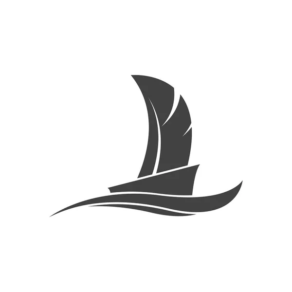Ikona Jachtu Symbol Logo Wektor Szablon — Wektor stockowy