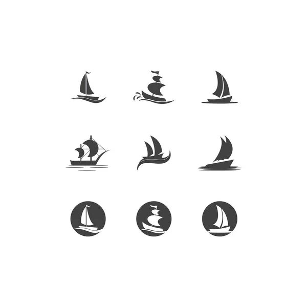 Yacht Symbol Und Symbol Logo Vektorvorlage — Stockvektor