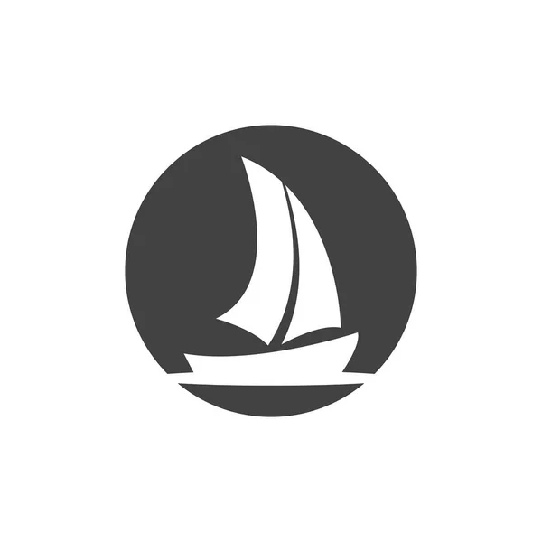 Jachtpictogram Symbool Logo Vector Sjabloon — Stockvector